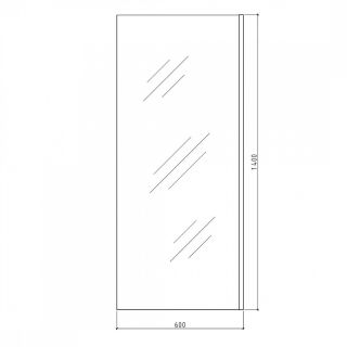 Шторка на ванну 60х140 см Maretti Marta MA41F6014098-560, профиль черный