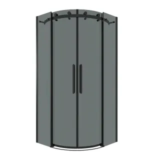 Душевой уголок Grossman Classic 301.K33.04.1010.21.10 100x100 см профиль чёрный матовый стекло тонированное