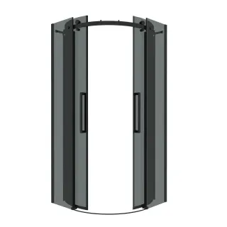 Душевой уголок Grossman Classic 301.K33.04.1010.21.10 100x100 см профиль чёрный матовый стекло тонированное