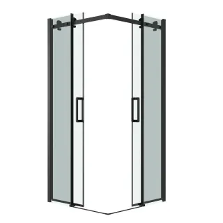 Душевой уголок Grossman Classic 300.K33.04.8080.21.00 80x80 см профиль чёрный матовый стекло прозрачное