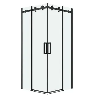 Душевой уголок Grossman Classic 300.K33.04.8080.21.00 80x80 см профиль чёрный матовый стекло прозрачное