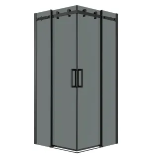 Душевой уголок Grossman Classic 300.K33.04.8080.21.10 80x80 см профиль чёрный матовый стекло тонированное