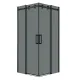 Душевой уголок Grossman Classic 300.K33.04.8080.21.10 80x80 см профиль чёрный матовый стекло тонированное