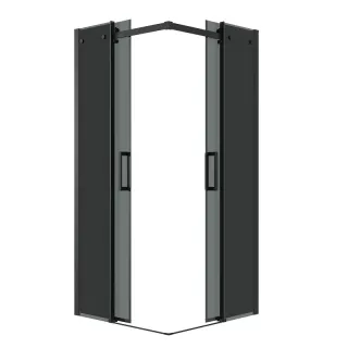 Душевой уголок Grossman Classic 300.K33.04.8080.21.10 80x80 см профиль чёрный матовый стекло тонированное