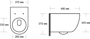 Унитаз подвесной Milleau VORTEX N MYL038BMAB черный мрамор