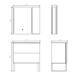Тумба с раковиной Comforty Бильбао  00-00017176 80 см серый шелк Тумба с раковиной Comforty Бильбао  00-00017176 80 см серый шелк