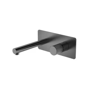 Встраиваемый смеситель для раковины Boheme Stick Linea 125-GM.3 оружейная сталь