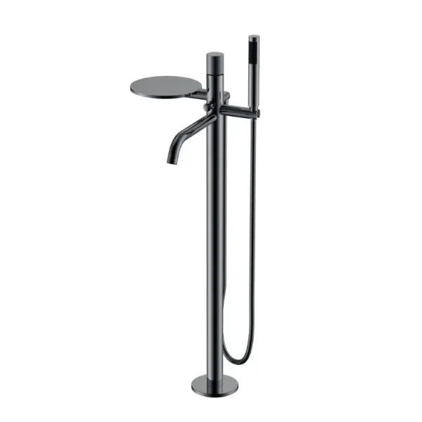 Напольный смеситель для ванны Boheme Stick Spirale 129-SGM.4 оружейная сталь