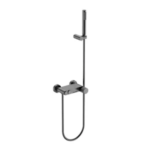 Смеситель для ванны и душа Boheme Stick Linea 123-GM.3 оружейная сталь