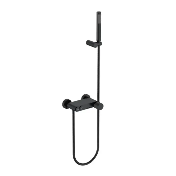 Смеситель для ванны и душа Boheme Stick Spirale 123-BB.4 чёрный матовый