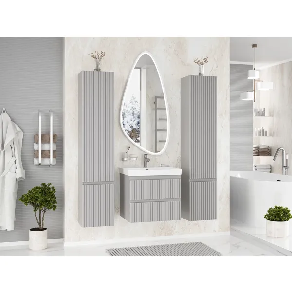 Подвесная тумба под раковину Brevita Victory 60 VIC-07060-0302Я серый