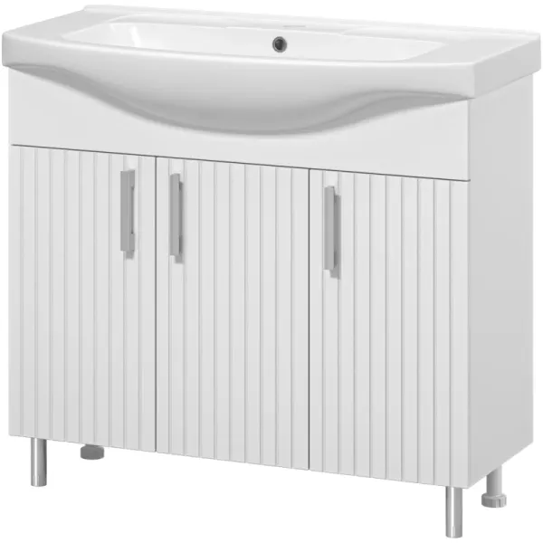 Напольная тумба под раковину Misty Изео Э-Изе01070-021Н 92.8 см белый