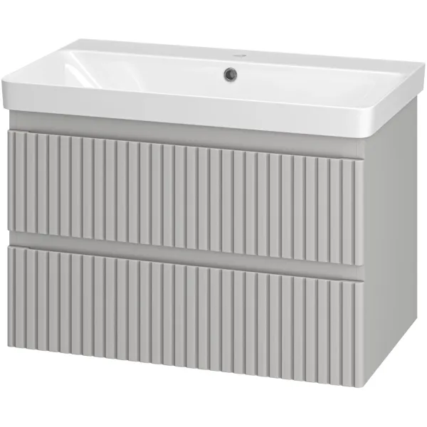 Подвесная тумба под раковину Brevita Victory 75 VIC-07080-0302Я серый