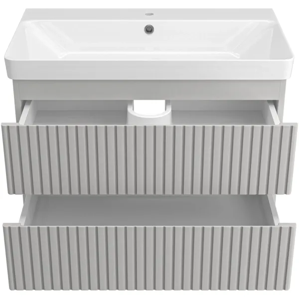 Подвесная тумба под раковину Brevita Victory 75 VIC-07080-0302Я серый