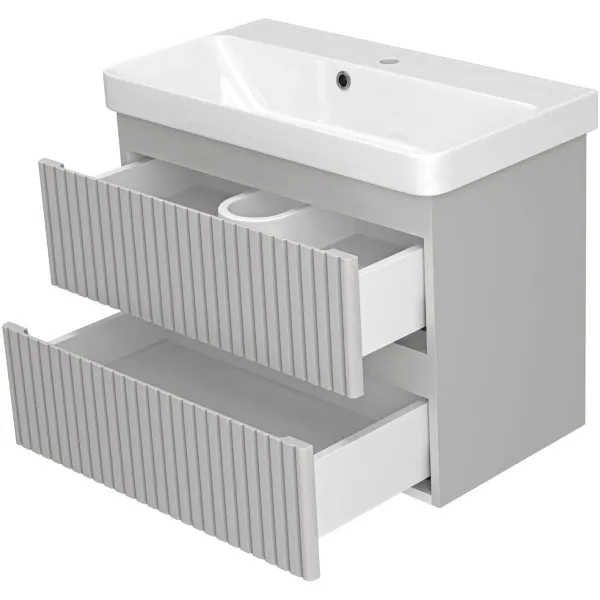 Подвесная тумба под раковину Brevita Victory 66 VIC-07070-0302Я серый