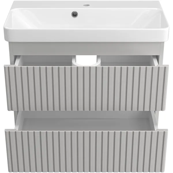 Подвесная тумба под раковину Brevita Victory 66 VIC-07070-0302Я серый