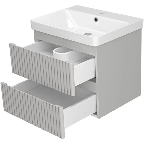 Подвесная тумба под раковину Brevita Victory 60 VIC-07060-0302Я серый