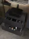 Тумба с раковиной Orange Лайн Li-80TugMDF+B02-460MB 80 см графит матовый/чёрный матовый