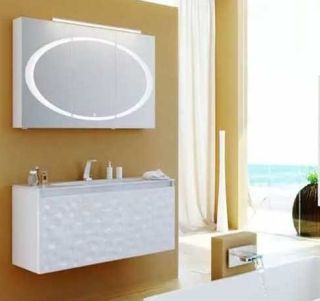 Шкаф-зеркало с подсветкой Clarberg Dune DUN0410 100см белый