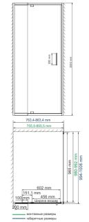 Душевой уголок WasserKRAFT Berkel 48P29 100x80 см профиль хром стекло прозрачное