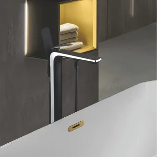 Напольный смеситель для ванны Rose R1322H чёрный матовый Напольный смеситель для ванны Rose R1322H чёрный матовый