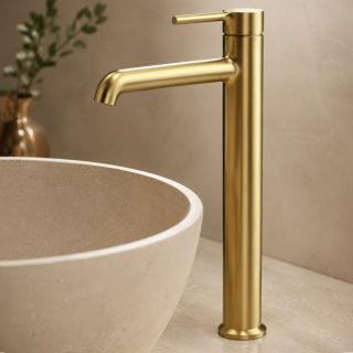 Смеситель для раковины WasserKRAFT Rhein 9903HBG золото матовое