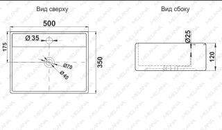 Накладная раковина Melana 7657D-805 50см белый Накладная раковина Melana 7657D-805 50см белый