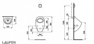 Писсуар Laufen Alessi 4097.5.400.000.1 Писсуар Laufen Alessi 4097.5.400.000.1