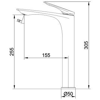 Смеситель для раковины Azario Lursy AZ-K9049BN сатин