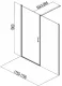 Душевая дверь Aquanet Cinetic AE12-N-90H190U-CT + AE12-F-90H190U-CT 254242 180 см стекло прозрачное профиль хром