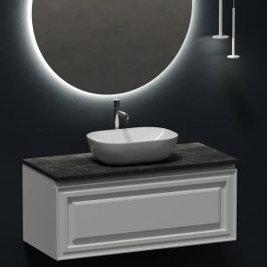 Столешница для ванной комнаты Sancos TT100A1X 100см с отверстием под смеситель black sky