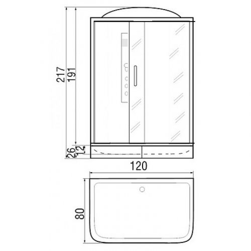 Душевая кабина RIVER VITIM 120/80/50 МТ Душевая кабина RIVER VITIM 120/80/50 МТ