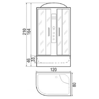 Душевая кабина RIVER DUNAY DUNAY 120/80/46 L МТ Душевая кабина RIVER DUNAY DUNAY 120/80/46 L МТ