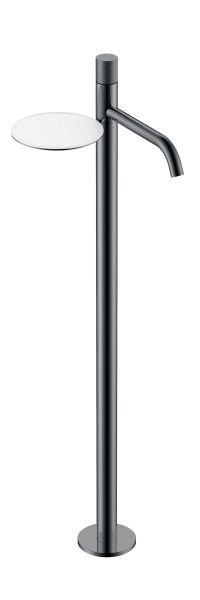 Напольный смеситель для раковины Boheme Stick Spirale 120-SGM.4 оружейная сталь