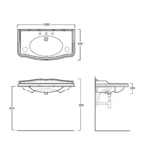 Раковина Simas Arcade AR874bi*1 105 см белый