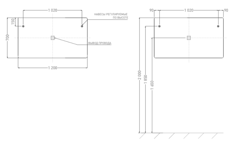 Зеркало с подсветкой Salini Ombra 27M021270BH 120см