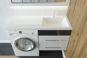 Раковина над стиральной машиной Madera Kamilla правая 100см белый 4627173210560