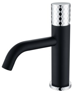 Смеситель для раковины Boheme Stick Black diamond чёрный/хром 121-BCR