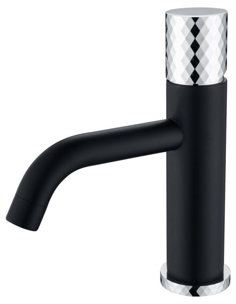 Смеситель для раковины Boheme Stick Black diamond чёрный/хром 121-BCR
