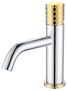 Смеситель для раковины Boheme Stick Chrome diamond хром/золото 121-CRG Смеситель для раковины Boheme Stick Chrome diamond хром/золото 121-CRG