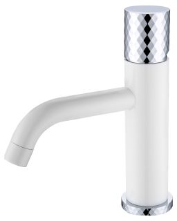 Смеситель для раковины Boheme Stick 121-WCR White diamond белый/хром Смеситель для раковины Boheme Stick 121-WCR White diamond белый/хром