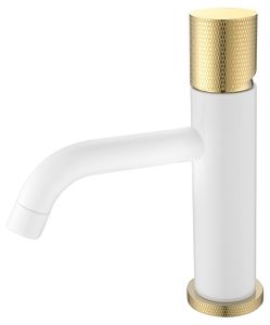 Смеситель для раковины Boheme Stick White touch белый/золото 121-WG.2