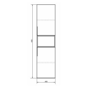 Comforty Шкаф-колонна Штутгарт-40 дуб тёмно-коричневый
