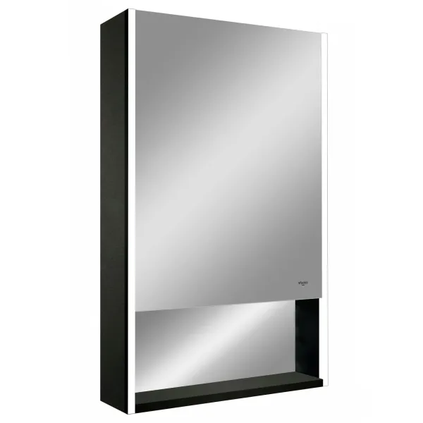 Зеркало-шкаф Reflexion Box Black 50 RF2419BL с подсветкой 50х80