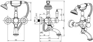 Смеситель для ванны Boheme Crystal золото 283-CRST Смеситель для ванны Boheme Crystal золото 283-CRST