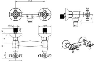 Смеситель для душа Boheme Crystal хром 274-CRST