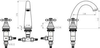 Смеситель ля раковины Boheme Tradizionale Oro золото 297 Смеситель ля раковины Boheme Tradizionale Oro золото 297