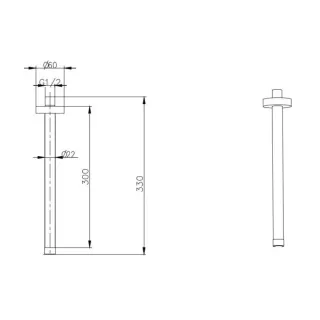 Кронштейн для верхнего душа Boheme Uno 629-UNO-G золото Кронштейн для верхнего душа Boheme Uno 629-UNO-G золото