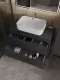 Тумба с раковиной Orange Лайн Li-100TugMDF+B03-600W 100 см графит матовый