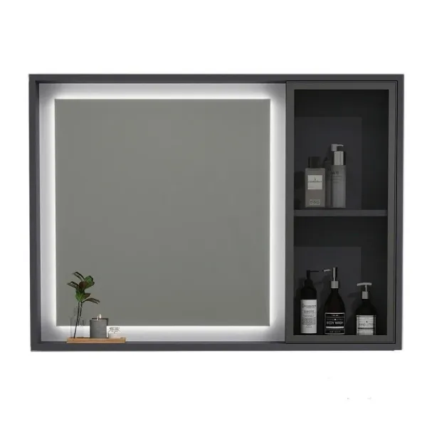 Зеркальный шкаф с подсветкой Black&White Universe 910MC1000 95 см сенсорное включение